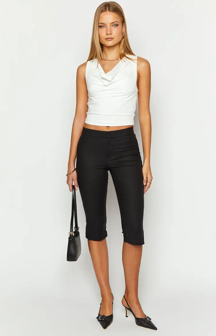 Ethyl Black Capri Pants