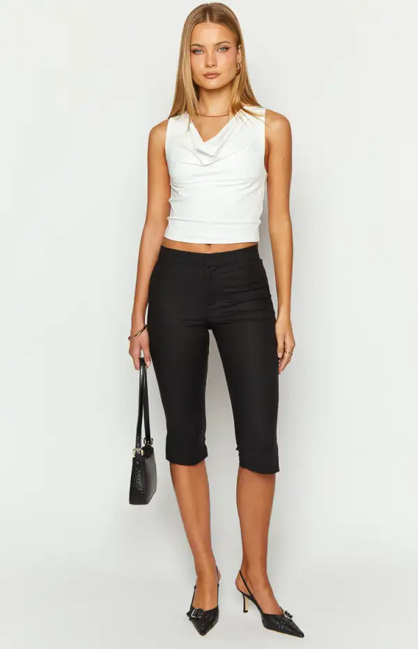 Ethyl Black Capri Pants