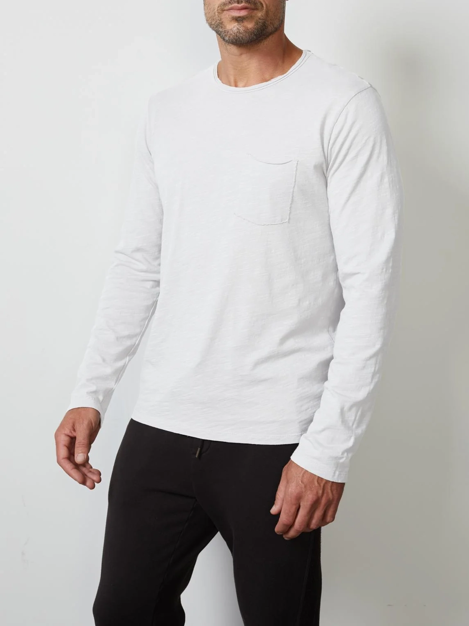 Men'S Fashion Cotton Round Neck Long Sleeve T-Shirt