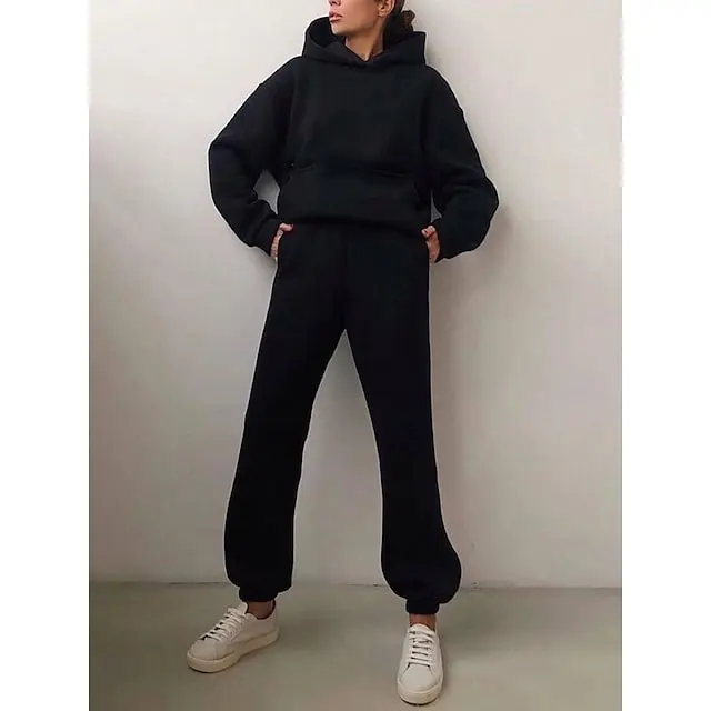 Women's Tracksuit Sweatsuit 2 Piece Street Winter Long Sleeve Fleece Thermal