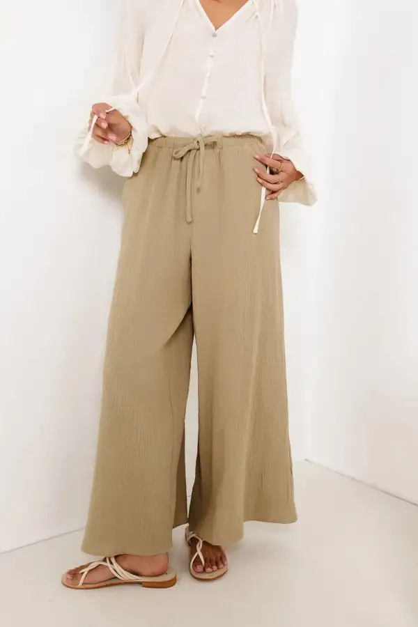 BRANDI WIDE LEG PANTS IN OLIVE