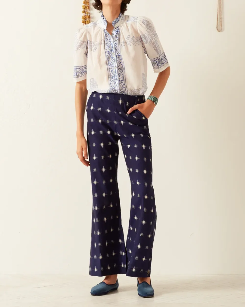 Charlie Navy Ikat Pant