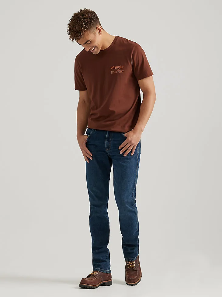 WRANGLER X BUFFALO TRACE™ MEN'S OAK AGED T-SHIRT IN BROWN GRAINS