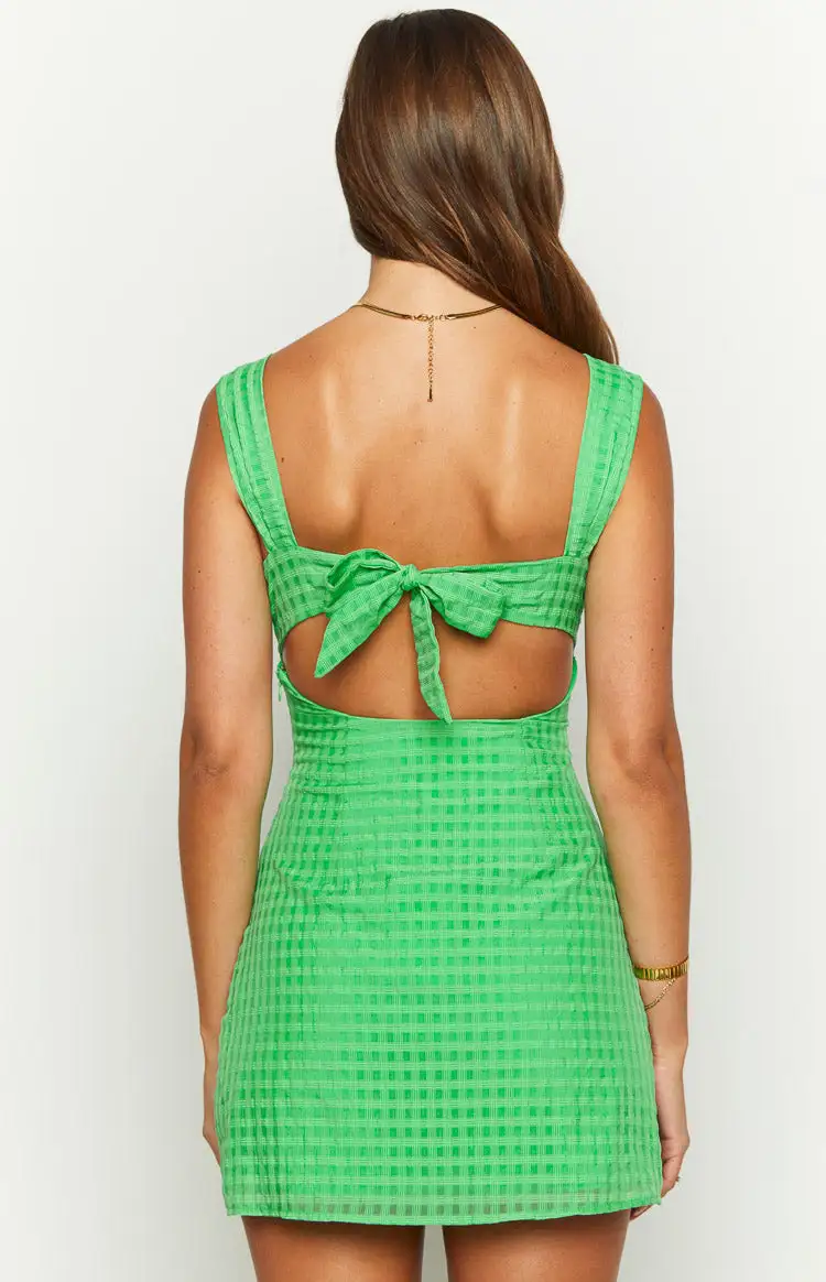 Layla Green Tie Back Mini Dress