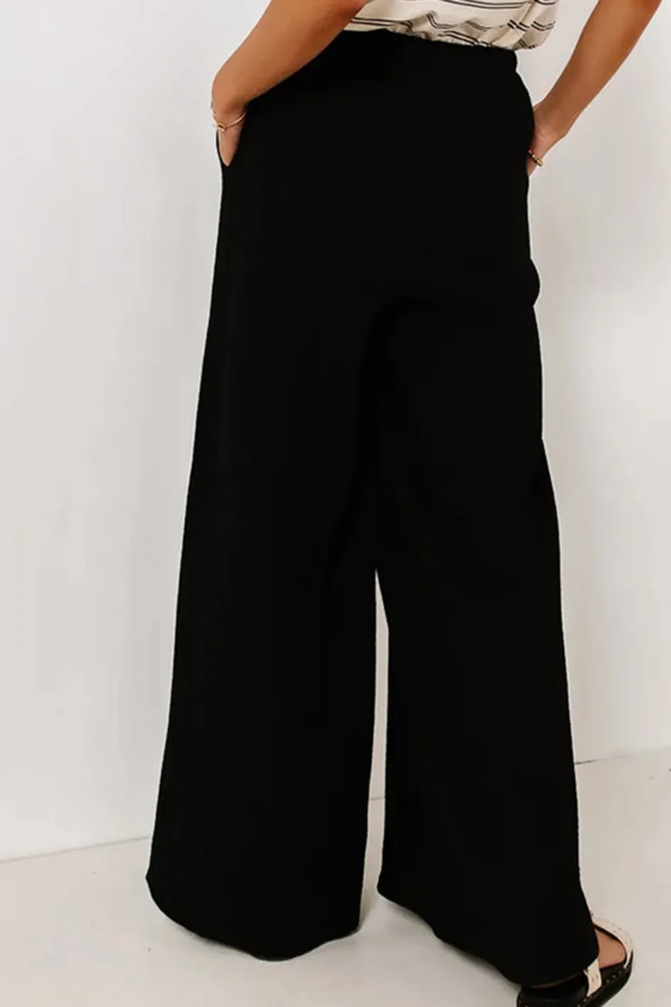 BRANDI WIDE LEG PANTS IN BLACK