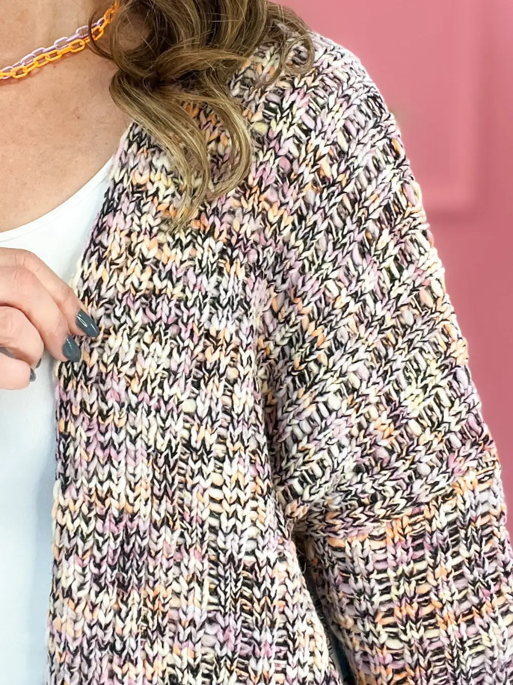 Multi Yarned Sweater Cardigan