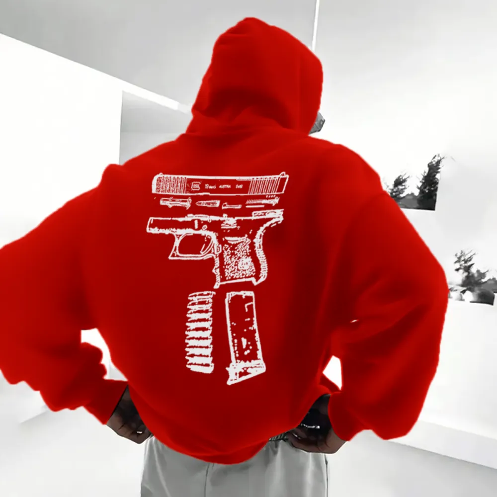 Mens In Glock We Trust Hoodie,Long Sleeve, Size S-3XL