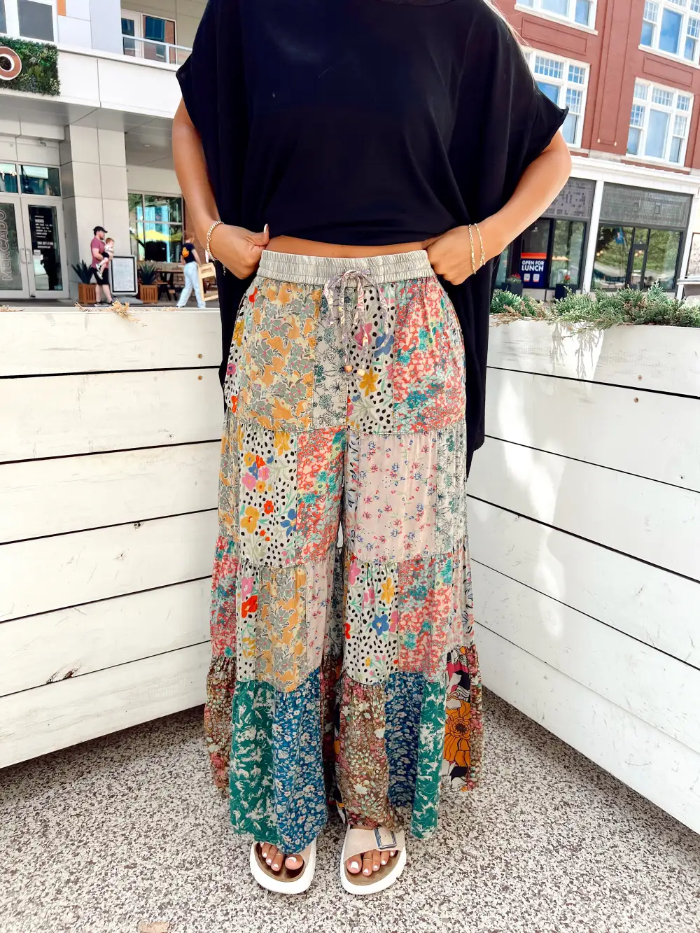 Happiest Here Olive Patchwork Pants