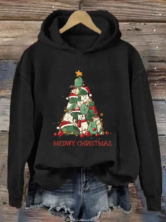 Women's Christmas Print Hoodie