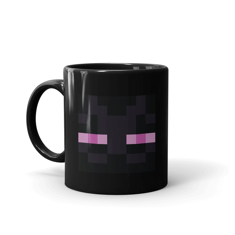 Minecraft Enderman Eyes Black Mug