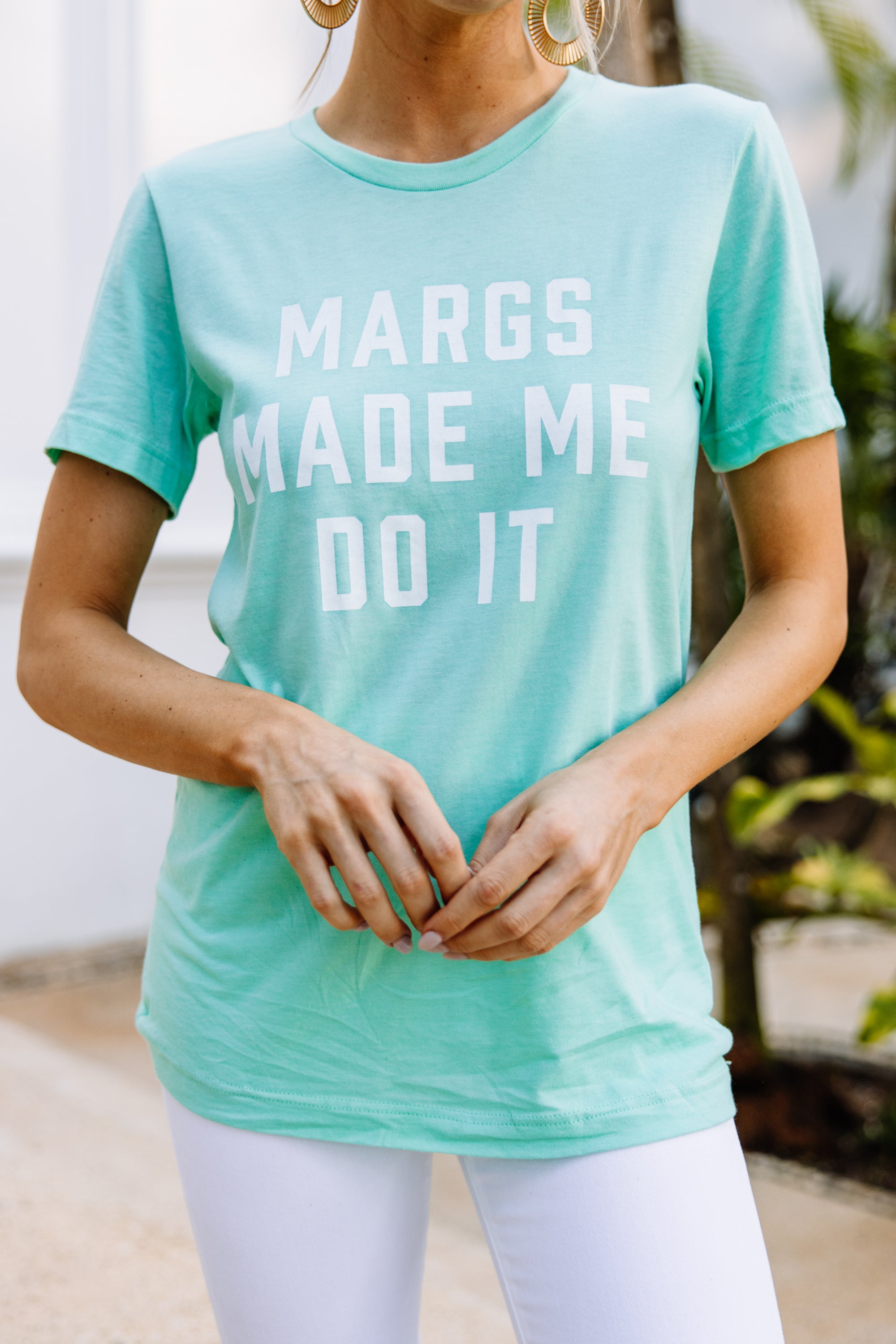 Margs Made Me Do It Mint Green Graphic Tee