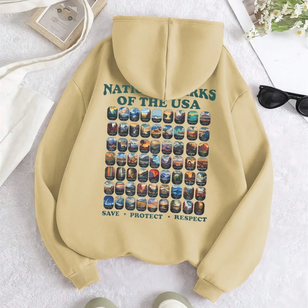 national parks of the usa Women's fashionable hoodie