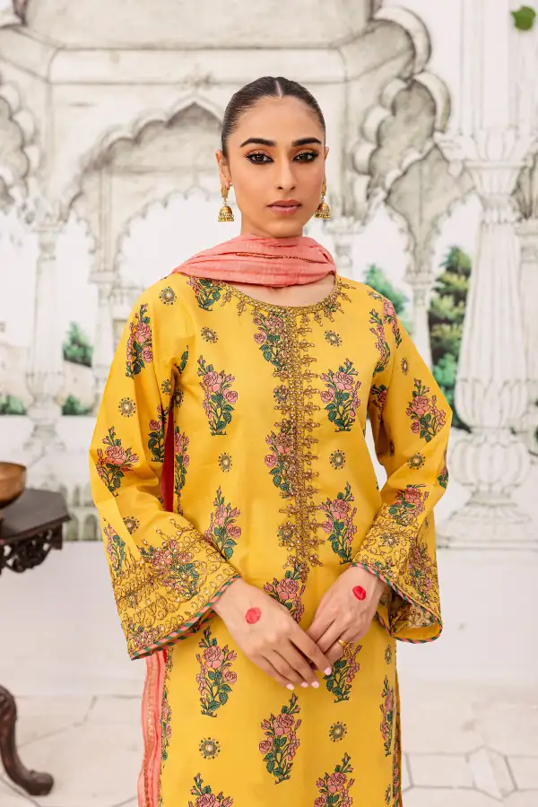 Leyla 3Pc - Printed Lawn Dress