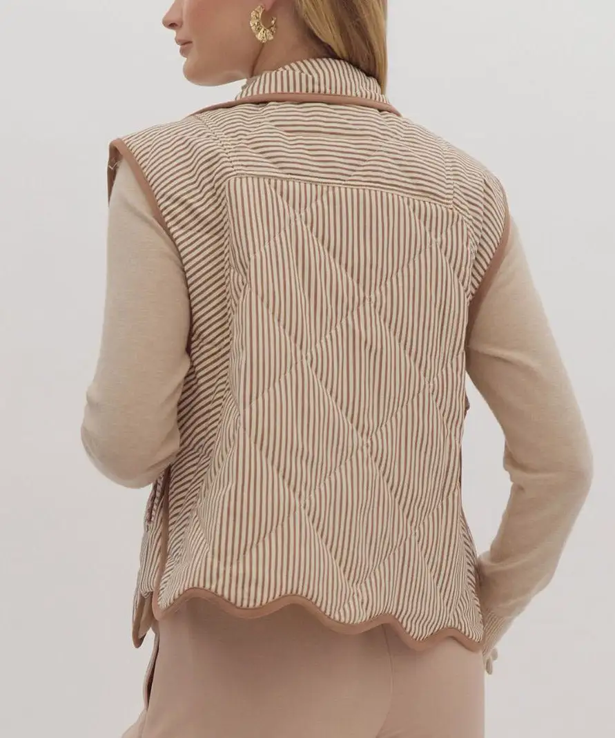 Stripe Vest - Brown