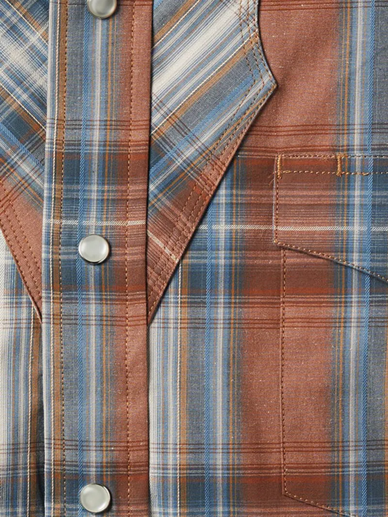 Men's Rustic Plaid Western Shirt