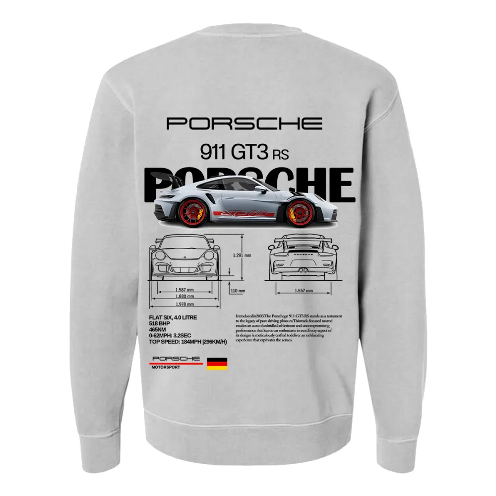 911 GT3 RS DESIGNED PATTERN PRINTED SWEATSHIRT 02