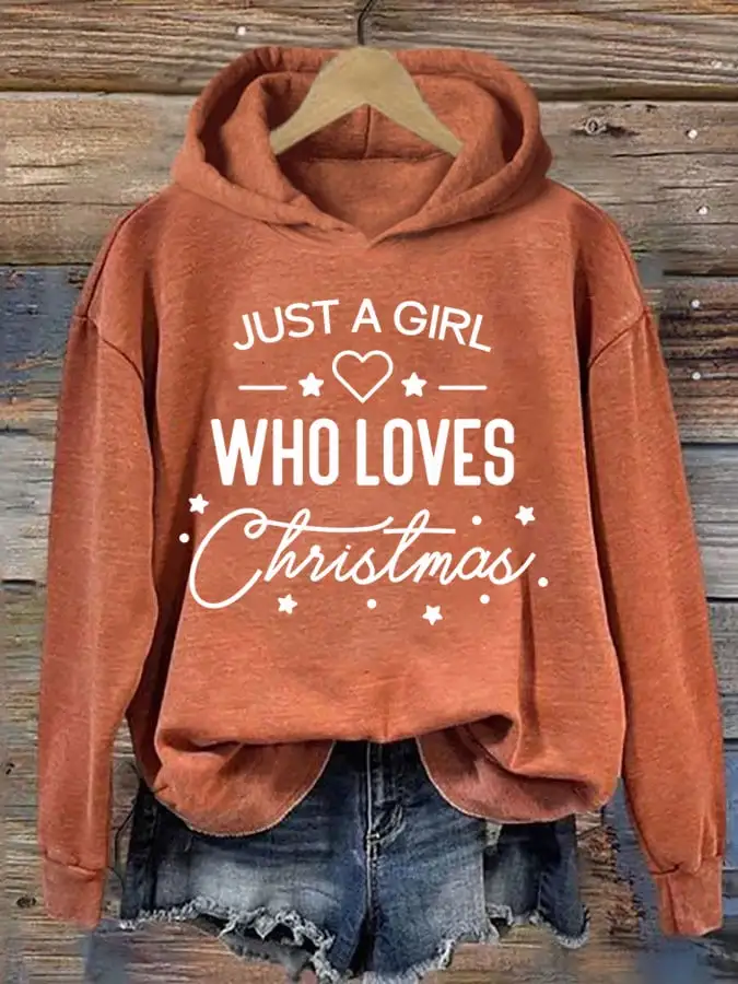 Women's Just A Girl Who Loves Christmas Hoodie