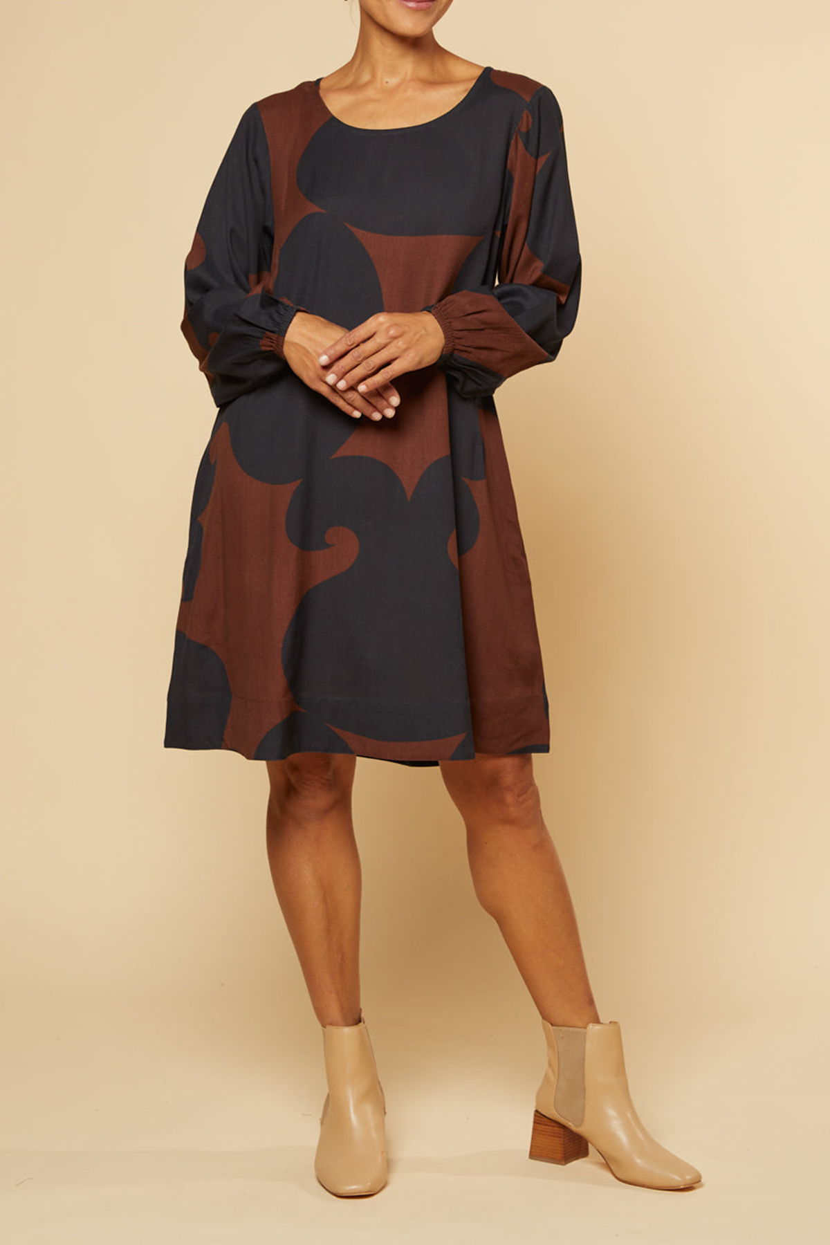 Hazel Short A-Line Tunic Dress in Soho