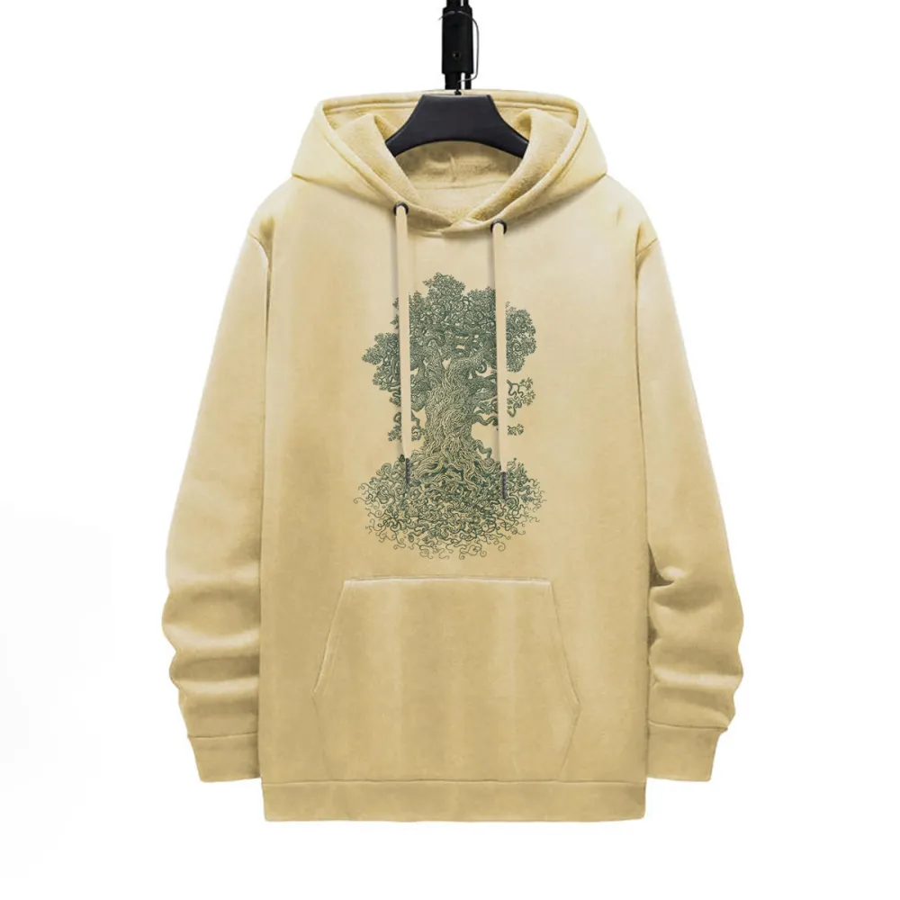 FOREST TREE PATTERN PRINTED HOODIE