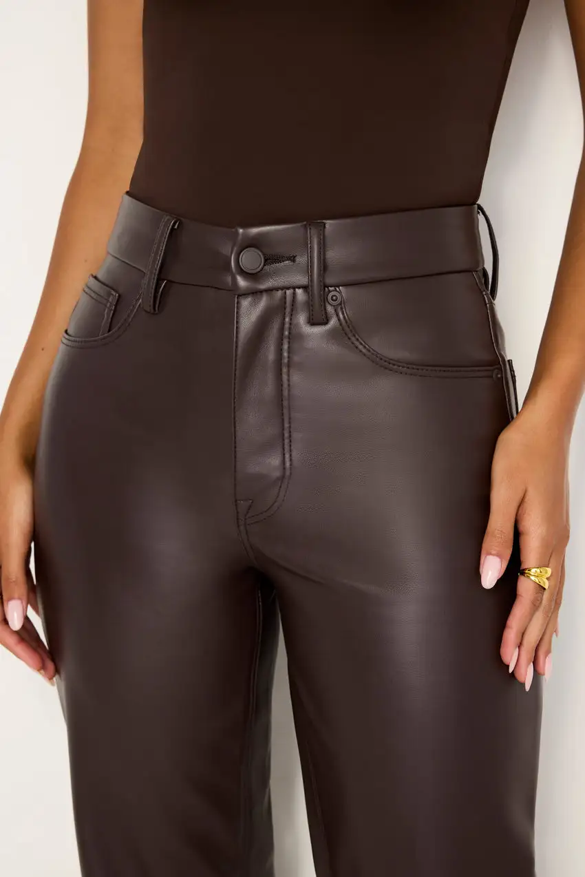 GOOD ICON FAUX LEATHER PANTS