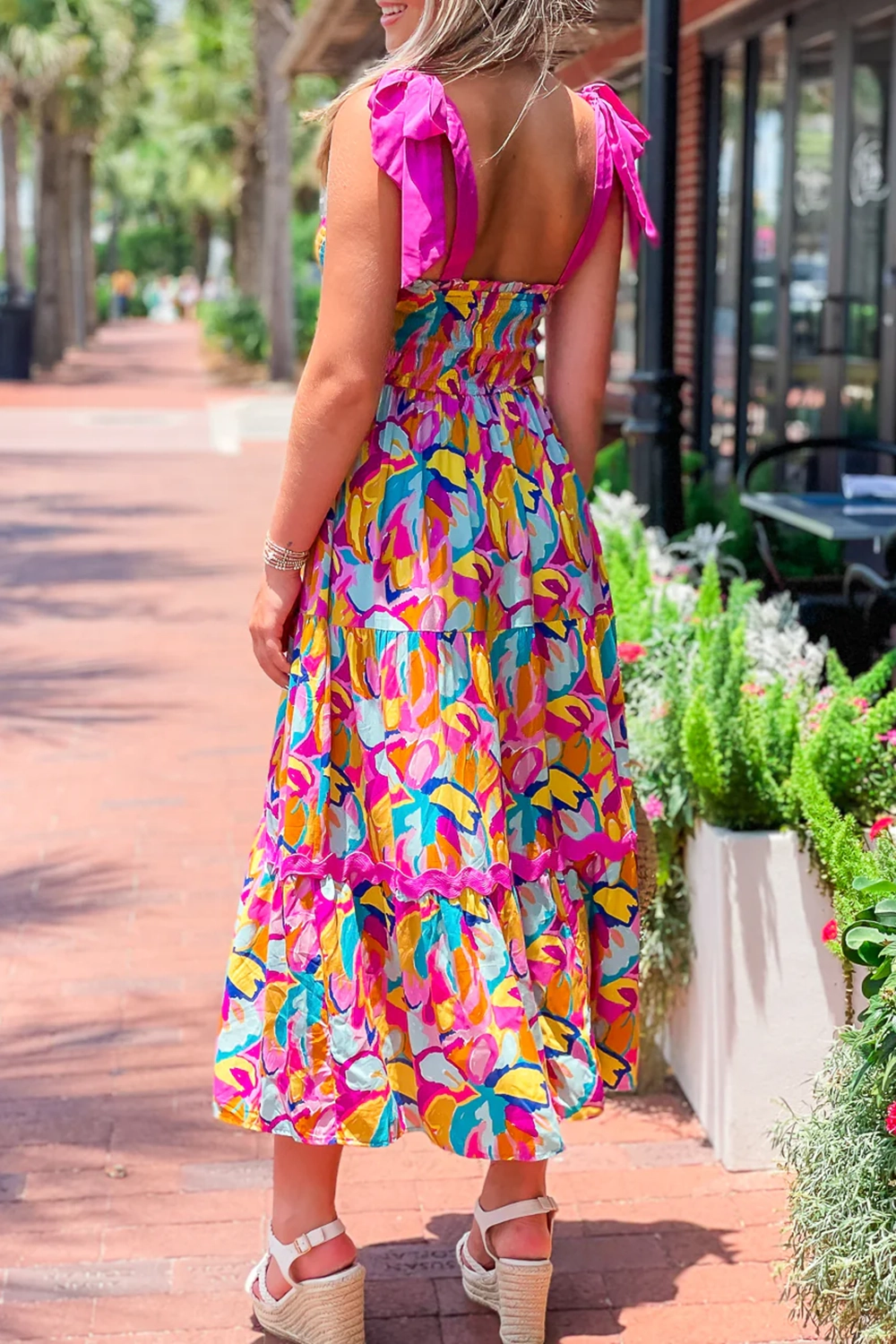 Colorful floral dress