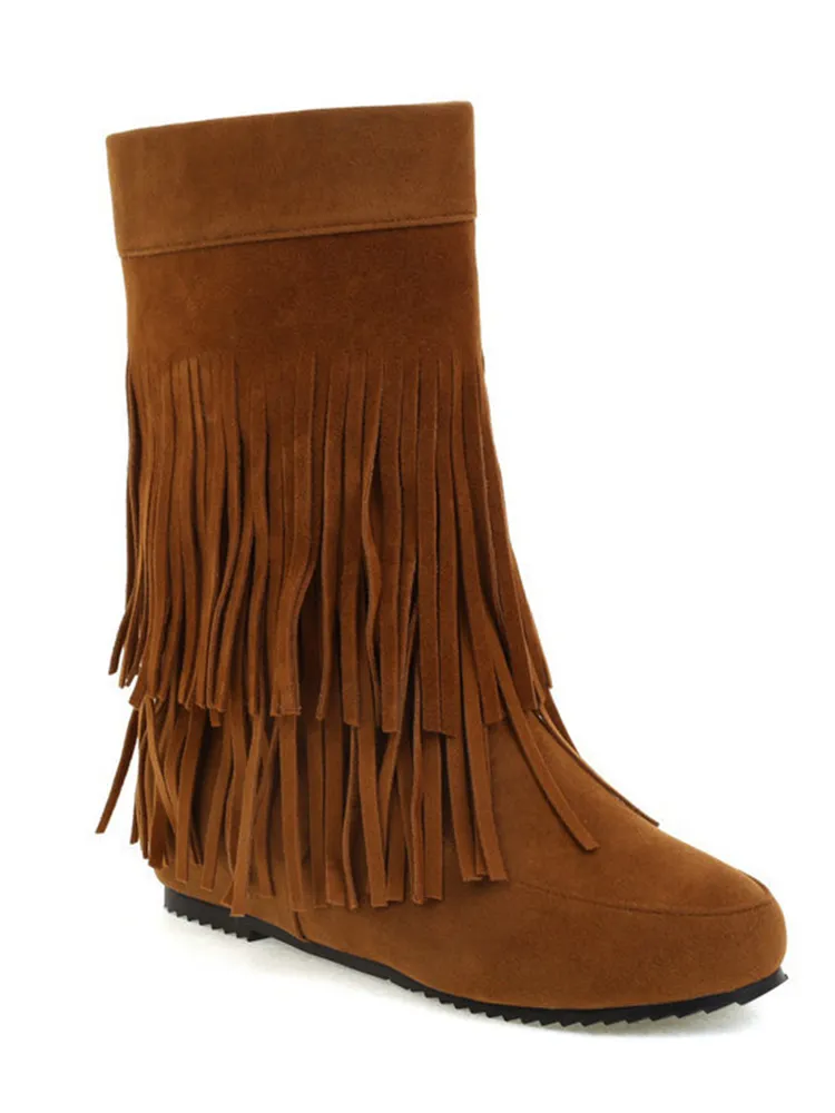 Western Retro All Match Tassel Boots