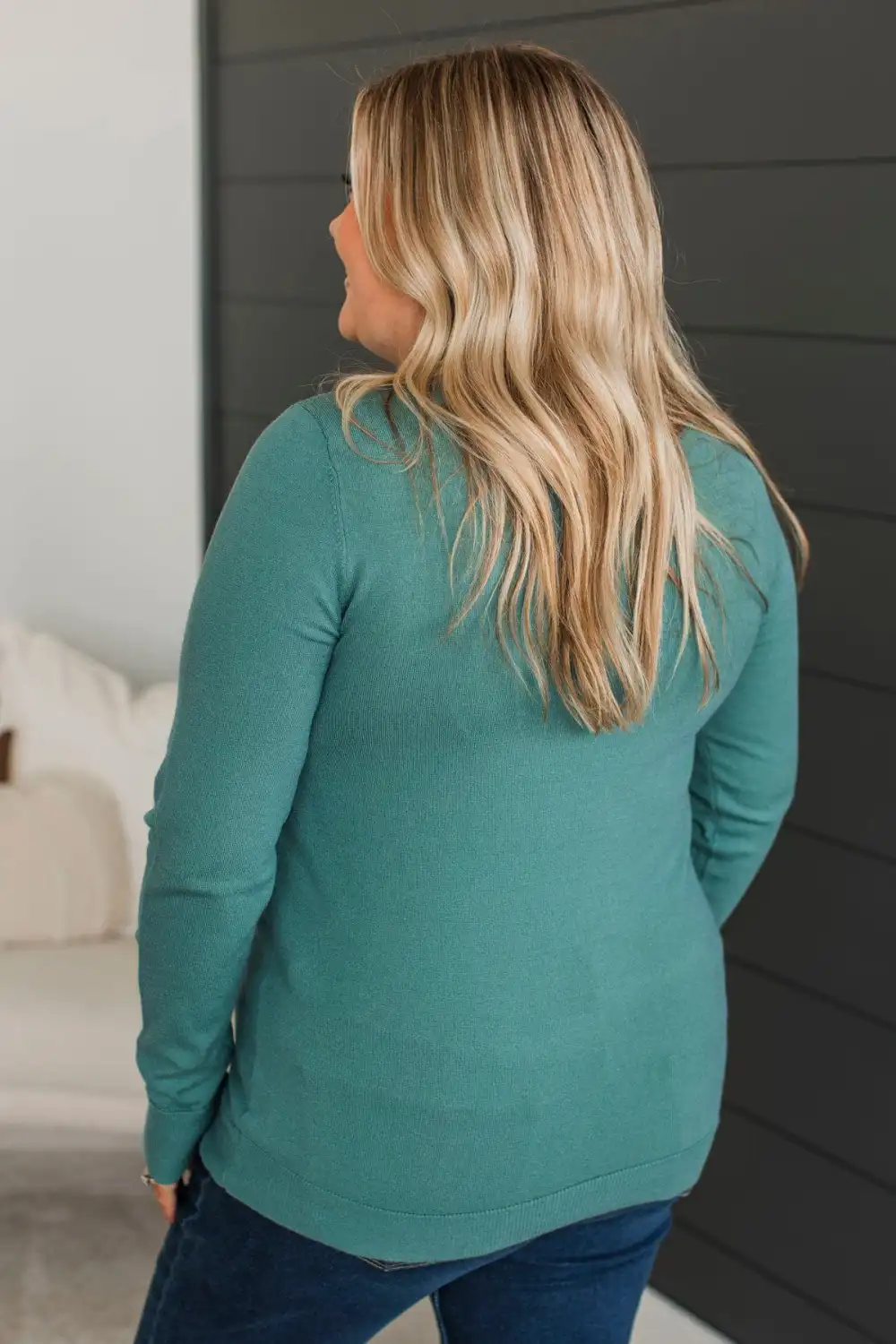 Stay Cozy Knit Sweater- Dusty Jade