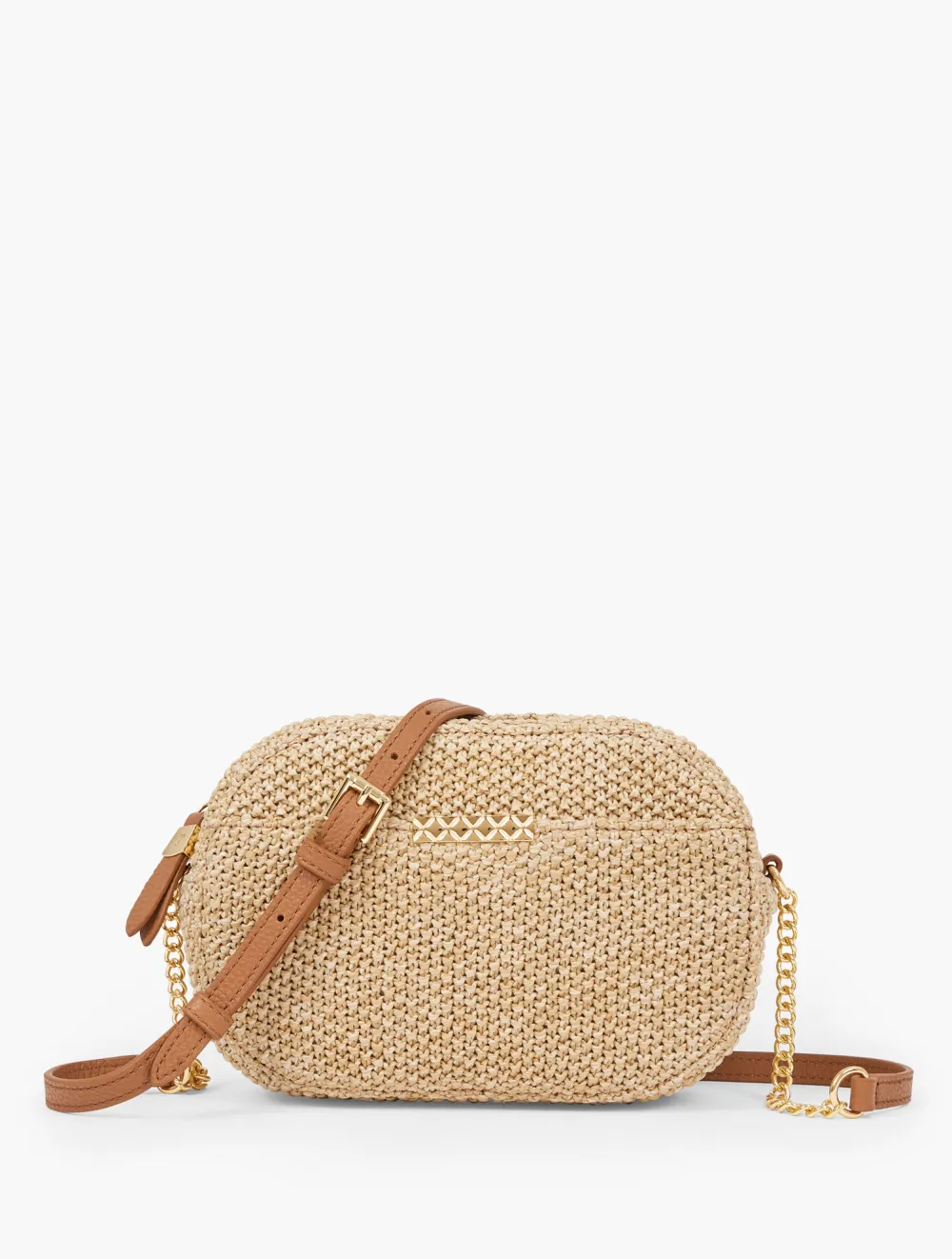 Straw Crossbody Bag - Natural