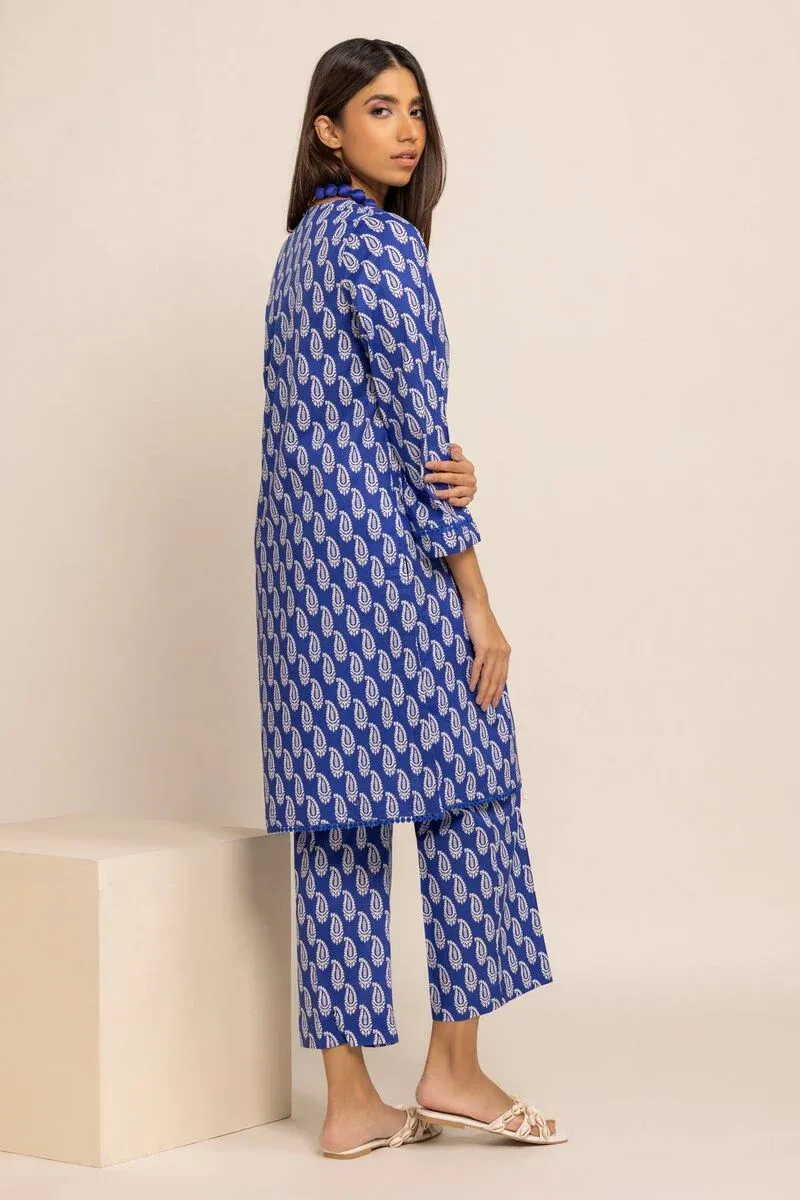 2 Piece | Kurta & Pants | Color Navy Blue