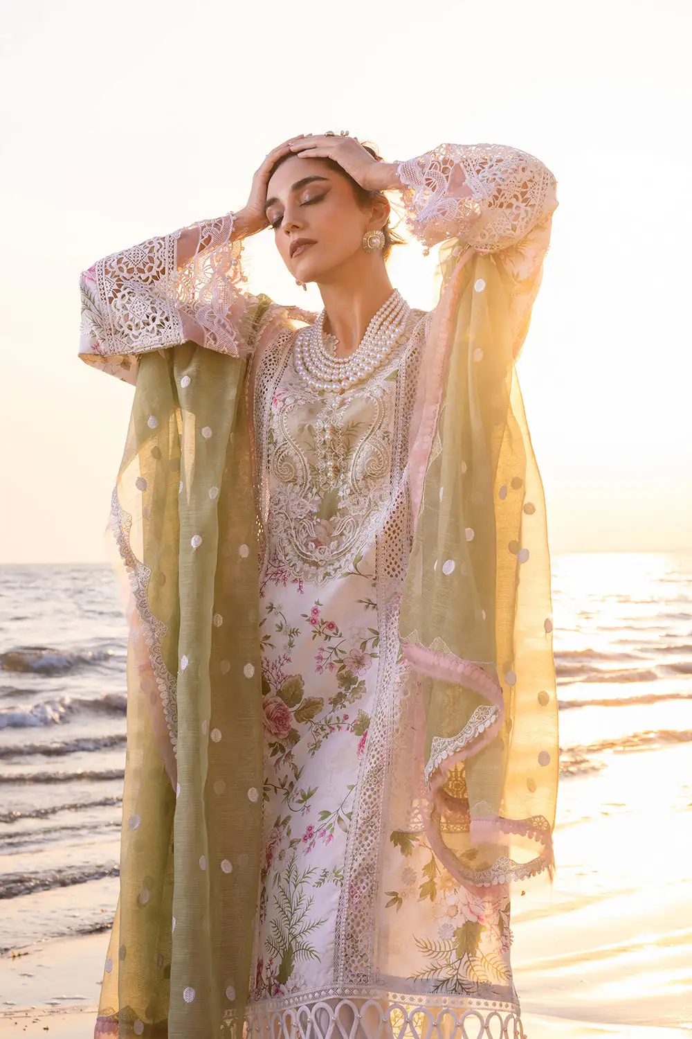 AKOYA  Embroidered Lawn