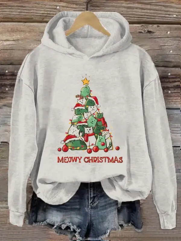 Women's Christmas Print Hoodie