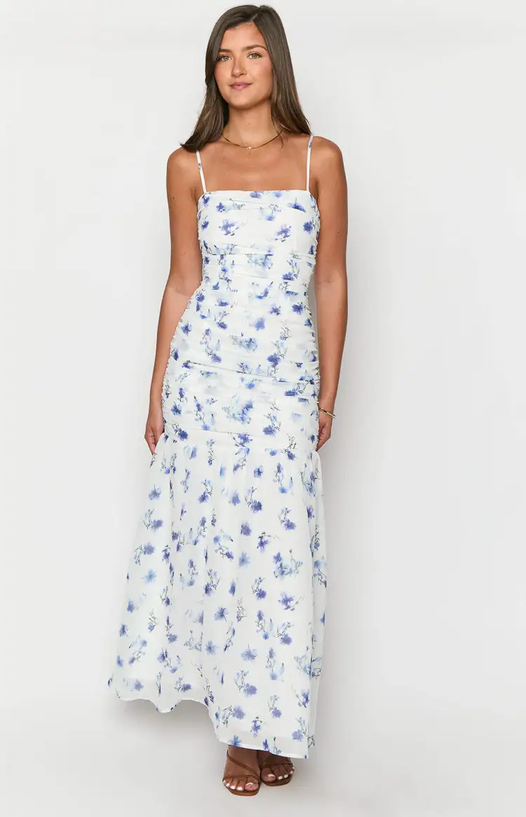 Kelee White Floral Maxi Dress