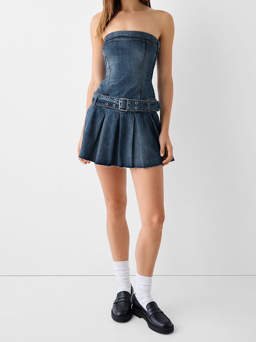 Vestido denim mini dress