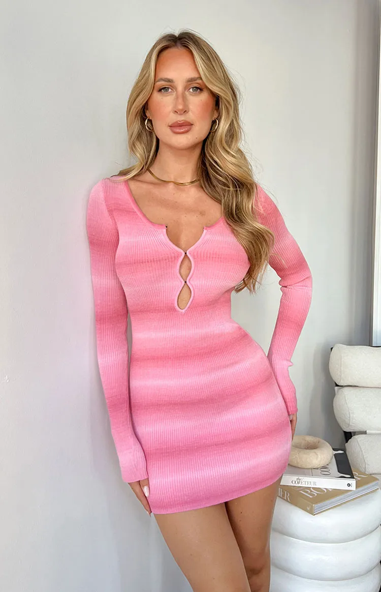 Sugarplum Pink Knit Mini Dress