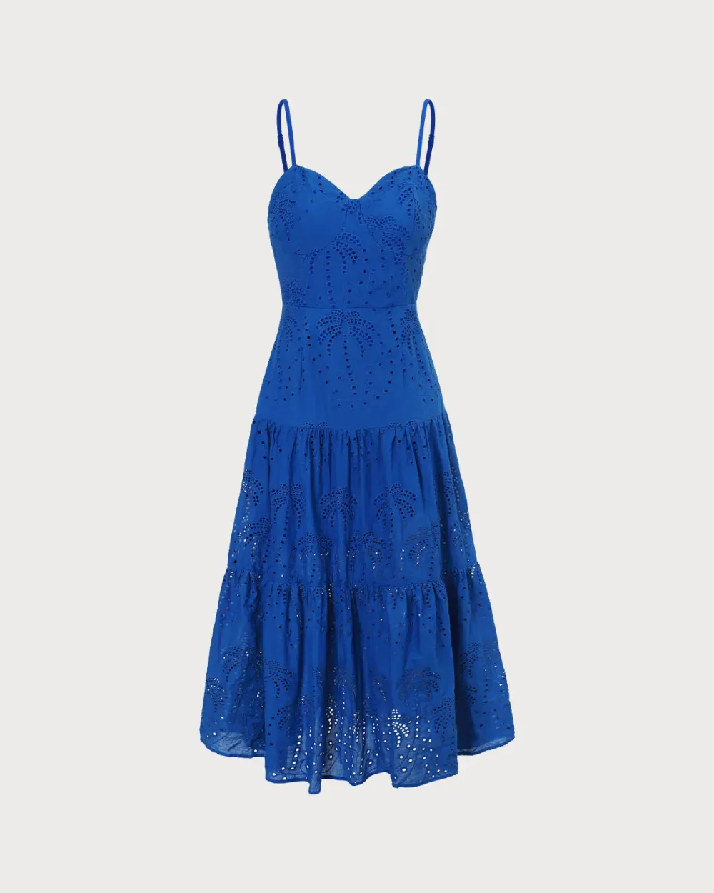 Royal blue suspender long dress