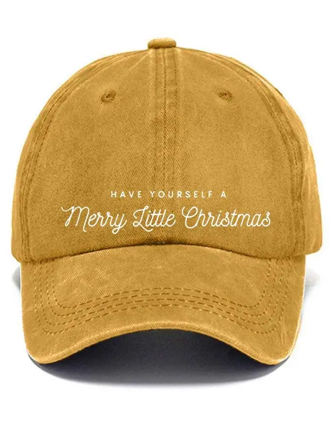 Women's Casual Have Yourself A Merry Little Christmas Print Baseball Cap