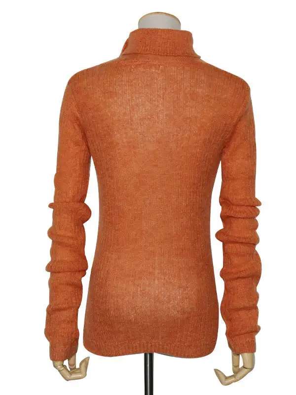 Simple Solid Color High-Neck Long Sleeves Knitwear