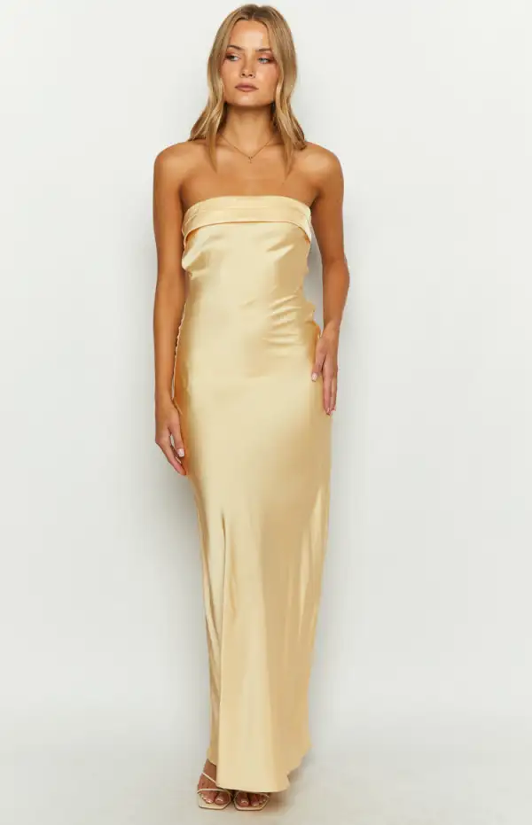 Maiah Yellow Maxi Dress