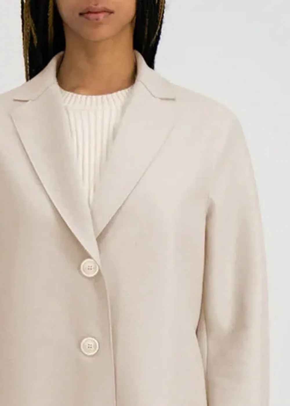 V Neck Solid Light Coat