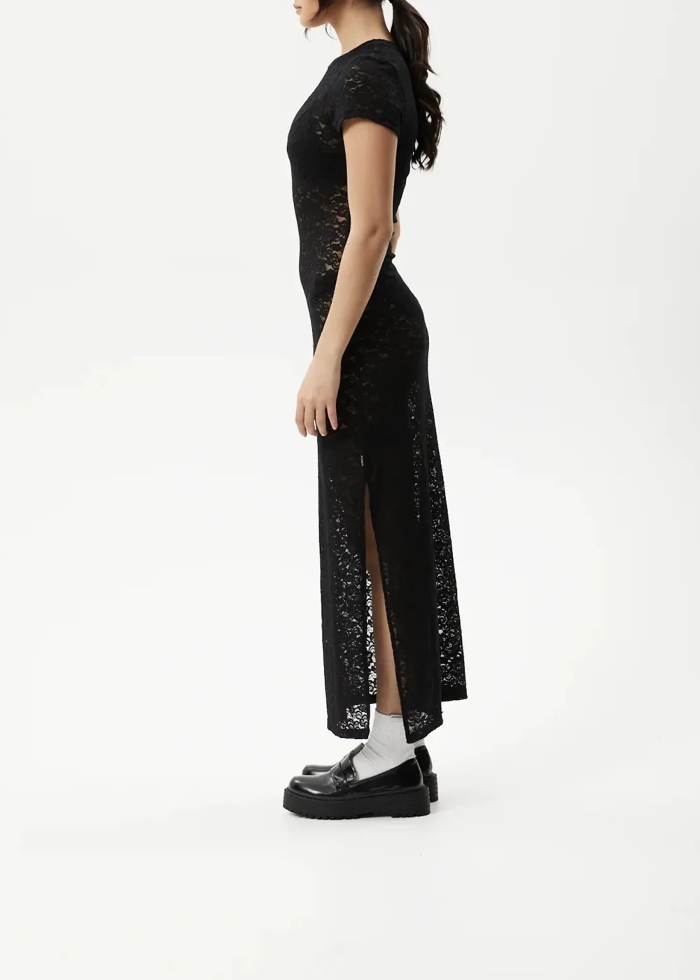 POET - LACE MAXI DRESSBLACK