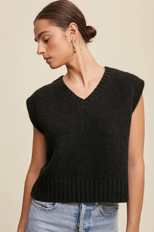 Cropped Knit Vest