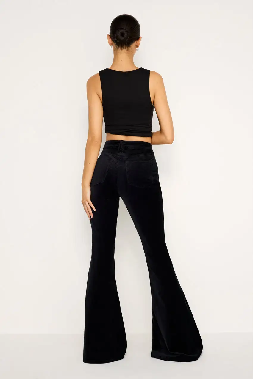 GOOD WAIST SUPER FLARE VELVET PANTS