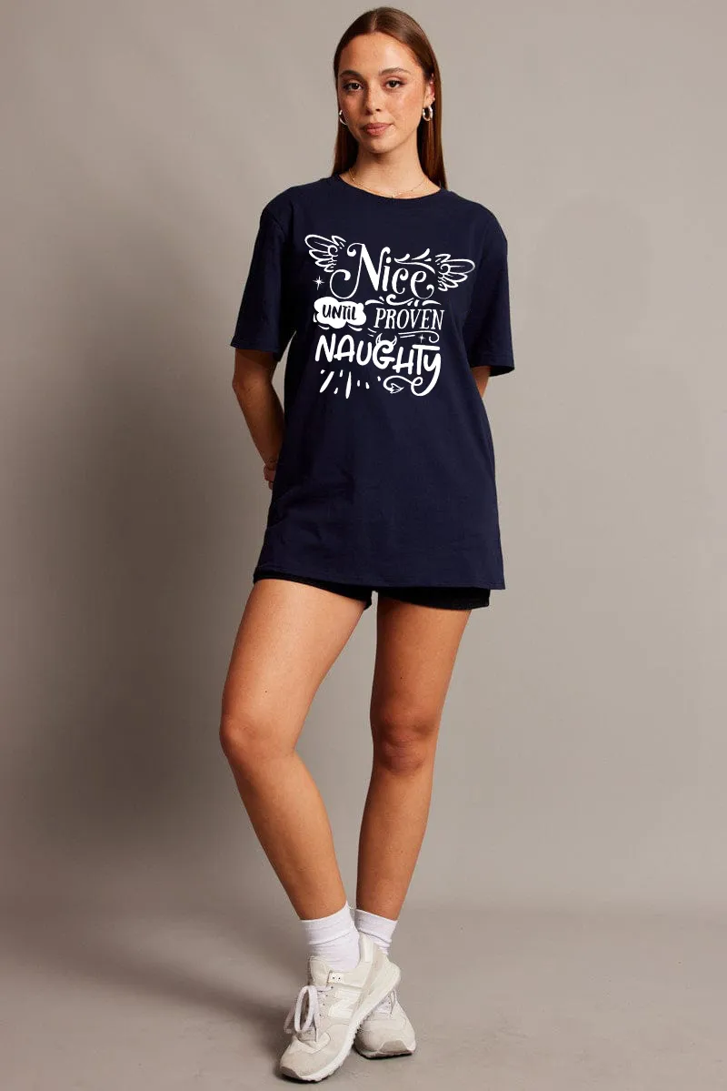 Women's letter printed T-shirt