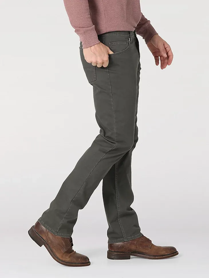 MEN'S WRANGLER AUTHENTICS® SLIM STRAIGHT TWILL PANT IN ACORN