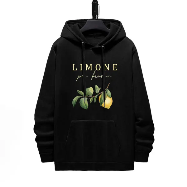 LIMONE PATTERN PRINTED HOODIE