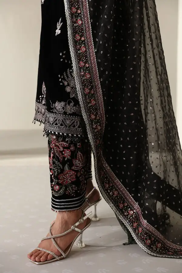 Embroidered Velvet Formal Sets