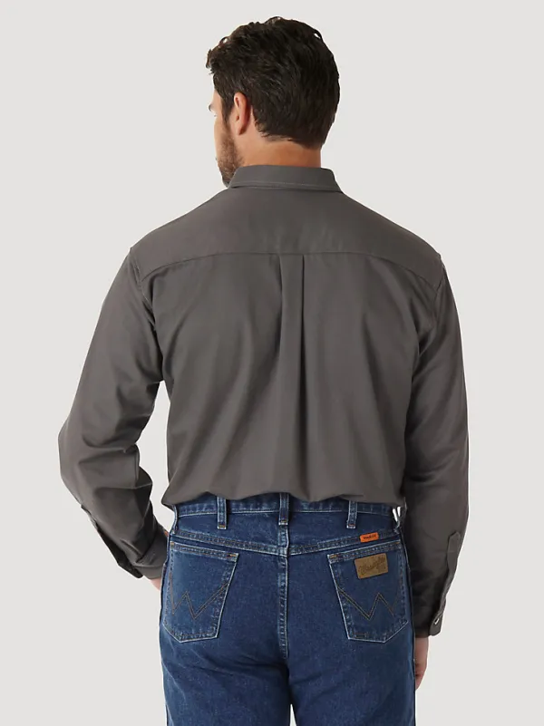 WRANGLER® RIGGS WORKWEAR® FR FLAME RESISTANT WORK SHIRT IN SLATE GREY