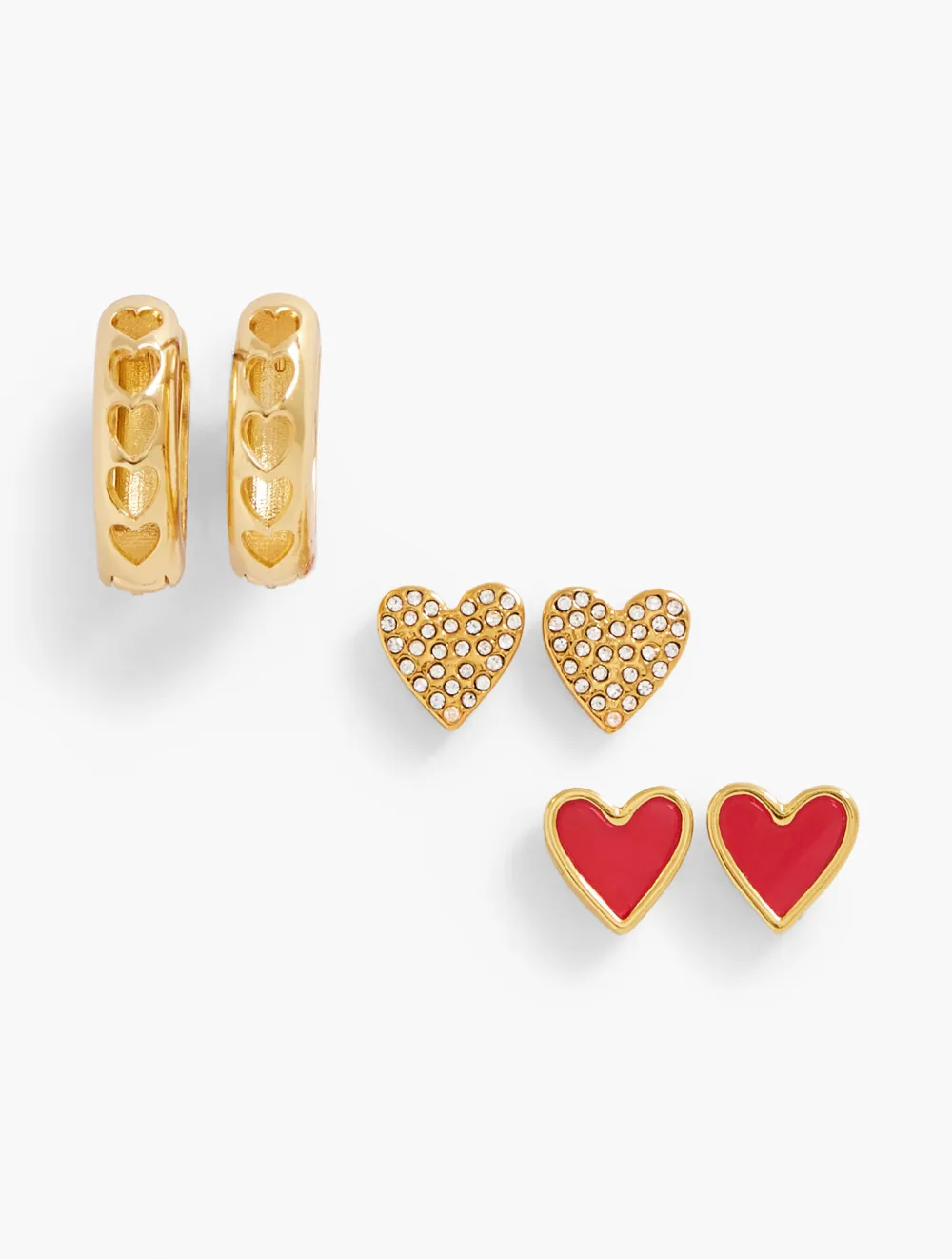 Mixed Hearts Earring Set