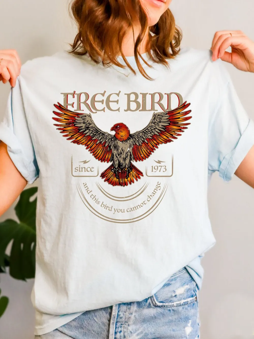 Free bird lady T-shirt