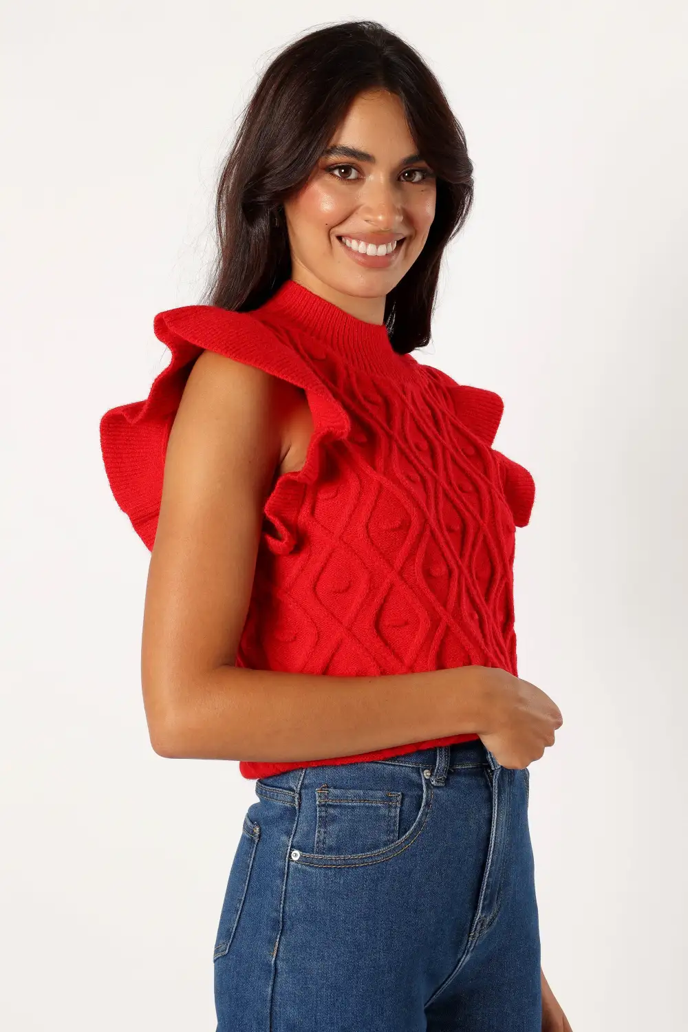 Valerie Knit Top - Red